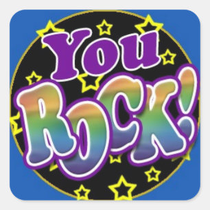 Sticker Carré Vous, Rock !