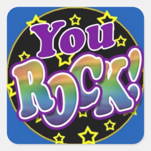 Sticker Carré Vous, Rock ! (Devant)