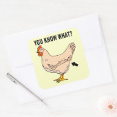 Sticker Carré Vous Savez Quoi ? Bouton de poulet (Enveloppe)
