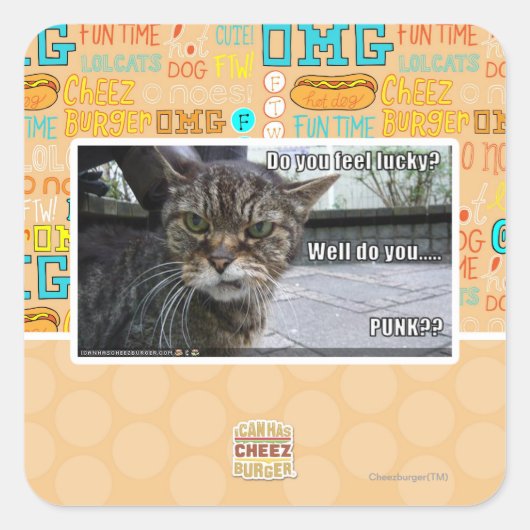 Sticker Carré Vous sentez-vous chanceux ? (Devant)