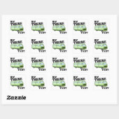 Sticker Carré VOUS Y ÊTES ENCORE ? (vert) (Feuille)