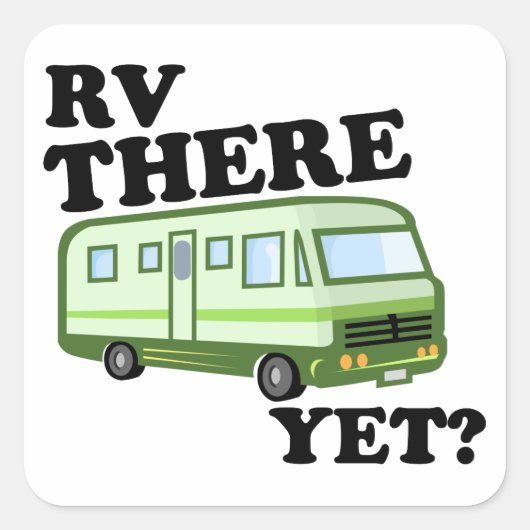 Sticker Carré VOUS Y ÊTES ENCORE ? (vert) (Devant)