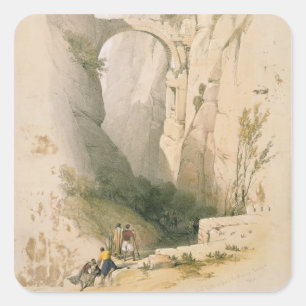 Sticker Carré Voûte triomphale croisant le ravin menant à Petr