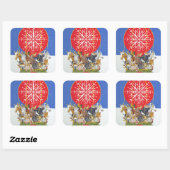 Sticker Carré Voyage de Noël (Feuille)