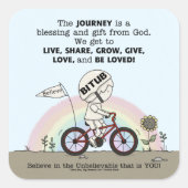 Sticker Carré Voyage est un cadeau (Devant)