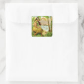 Sticker Carré Voyage Hawaïen Vintage (Sac)