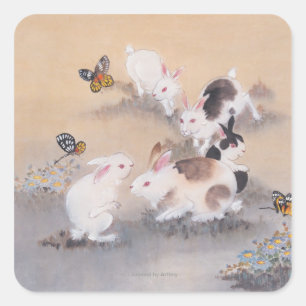 Sticker Carré Voyage sur le terrain