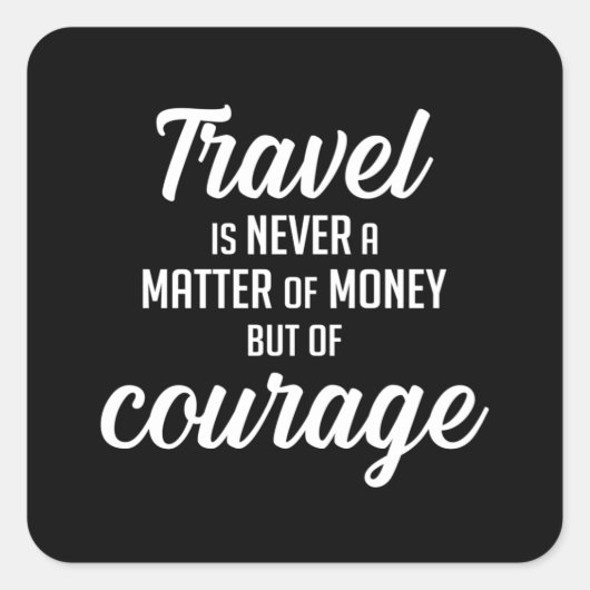 Sticker Carré Voyager Voyager Aventure Devis Devis Idée cadeau (Devant)