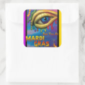 Sticker Carré Voyez-vous à Mardi Gras Eye (Sac)