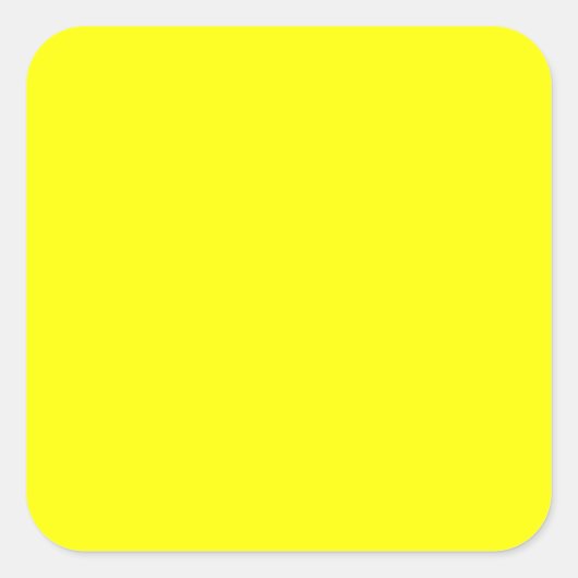 Sticker Carré Vrai Jaune Fluo Delight Decor Prêt à Customiser (Devant)