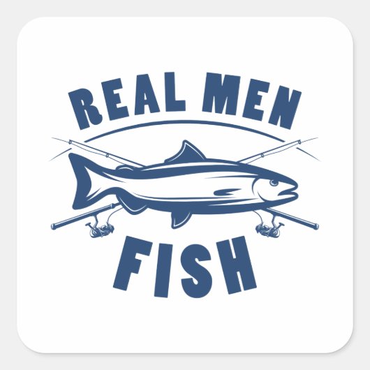 Sticker Carré Vrai poisson (Devant)