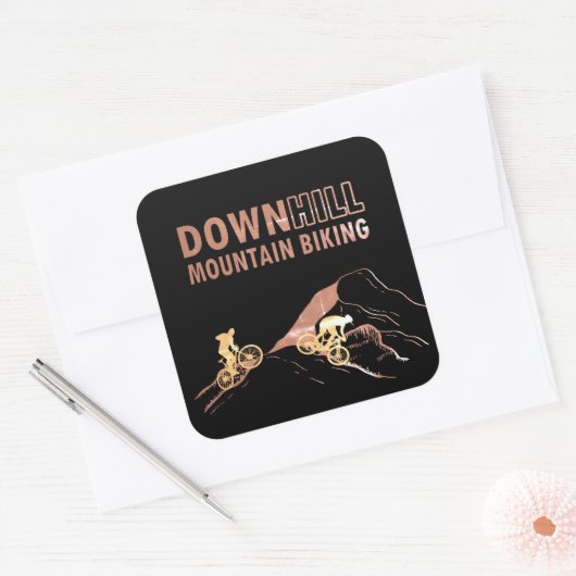 Sticker Carré VTT Downhill (Enveloppe)