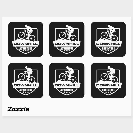 Sticker Carré VTT Downhill (Feuille)