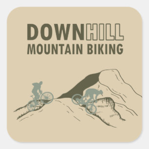 Sticker Carré VTT Downhill Vélo de Montagne