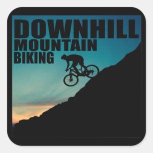Sticker Carré VTT Downhill Vélos de Montagne