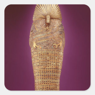 Sticker Carré Vue arrière d'un des cercueils canopiques