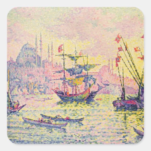 Sticker Carré Vue de Constantinople, 1907 (Devant)
