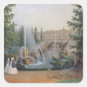 Sticker Carré Vue de la cascade marneuse