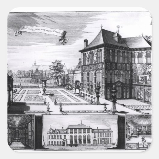 Sticker Carré Vue de la Maison Hilwerue (Devant)