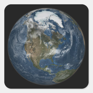 Sticker Carré Vue de la Terre