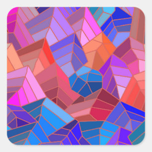 Sticker Carré Vue de montagnes fantastiques depuis le ciel