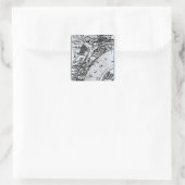 Sticker Carré Vue d'oiseau sur la Tamise (Sac)