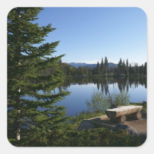 Sticker Carré Vue du lac Sprague