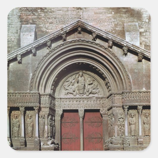Sticker Carré Vue du portail (Devant)
