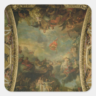 Sticker Carré Vue du roi Louis XIV gouvernant seul