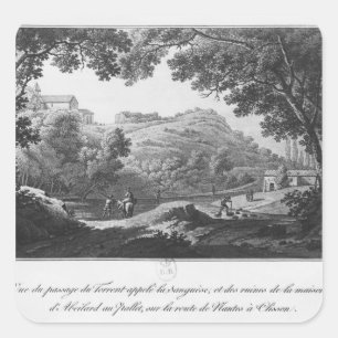 Sticker Carré Vue du torrent connu sous le nom de La Sanguese