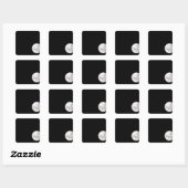 Sticker Carré Vue d'une pleine lune, montre aussi Mars (Feuille)