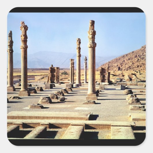 Sticker Carré Vue générale de l'Apadana fondée c.518 BC (Devant)