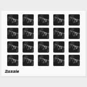 Sticker Carré Vue générée par ordinateur 24 (Feuille)