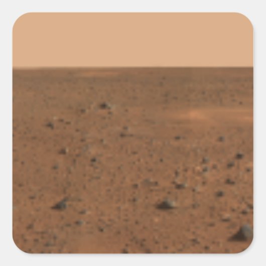 Sticker Carré Vue panoramique à 360 degrés sur Mars (Devant)