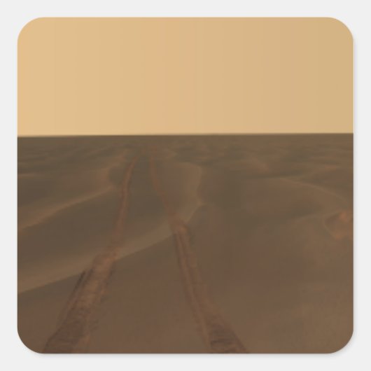 Sticker Carré Vue panoramique sur les plaines de Méridiani (Devant)