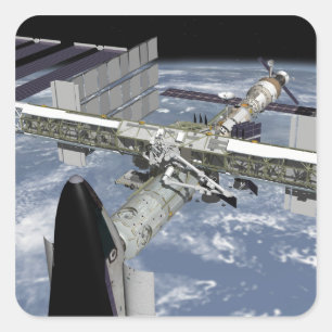 Sticker Carré Vue rapprochée de la navette amarrée