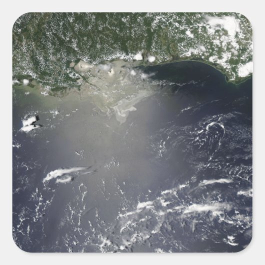 Sticker Carré Vue satellite des fuites d'huile (Devant)