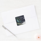 Sticker Carré Vue satellite sur les îles Bahama (Enveloppe)