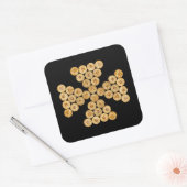 Sticker Carré Vue supérieure des cartouches de chasse (Enveloppe)