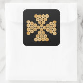 Sticker Carré Vue supérieure des cartouches de chasse (Sac)