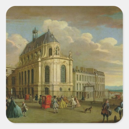 Sticker Carré Vue sur la Chapelle du Château de (Devant)