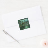 Sticker Carré Vue sur la lune du restaurant Ship Hotel (Enveloppe)