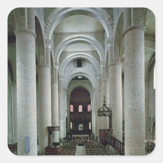 Sticker Carré Vue sur la nef, en regardant vers l'autel (Devant)