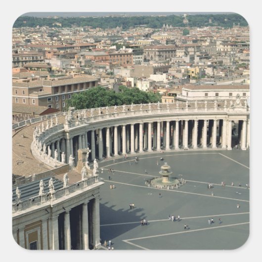 Sticker Carré Vue sur la place (Devant)