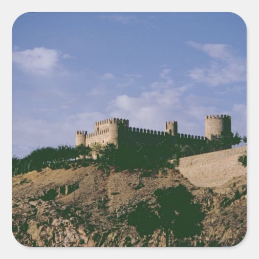 Sticker Carré Vue sur le château (Devant)