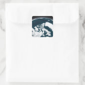 Sticker Carré Vue sur le Groenland et l'océan Arctique (Sac)