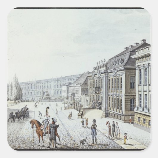Sticker Carré Vue sur le Palais Royal, Berlin (Devant)