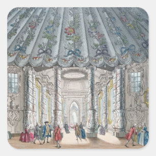 Sticker Carré Vue sur l'intérieur de l'élégante salle de musique