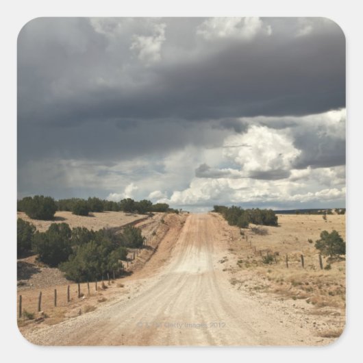Sticker Carré Vue sur un chemin de terre en NM avec (Devant)