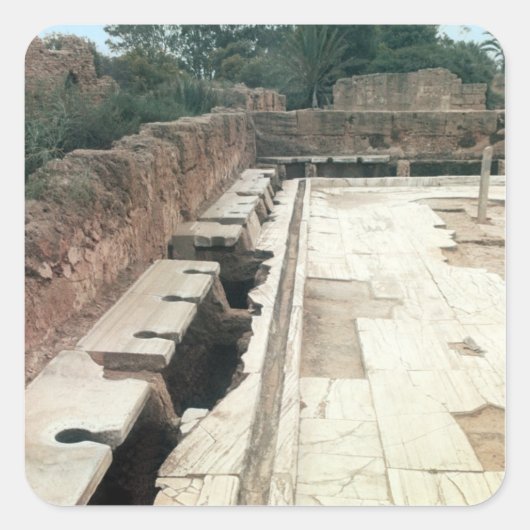 Sticker Carré Vue sur une salle commune (Devant)